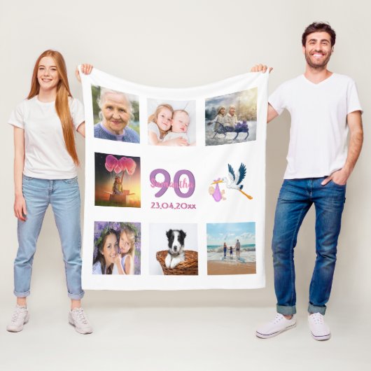 Couverture Polaire 90e anniversaire photo collage blanc (En situation)