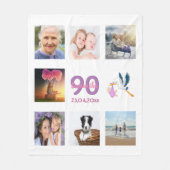 Couverture Polaire 90e anniversaire photo collage blanc (Devant)