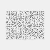 Couverture Polaire 90's Noir & Blanc Retro Shapes Motif (Devant (Horizontal))