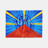 Couverture Polaire 974 Ile de la Réunion - Drapeau réunionnais (Devant (Horizontal))