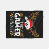 Couverture Polaire 99 Matching Christmas The Gamer Reindeer Pajama (Devant (Horizontal))