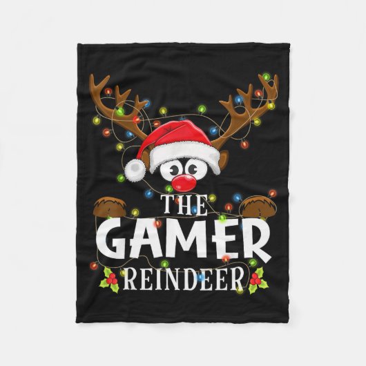 Couverture Polaire 99 Matching Christmas The Gamer Reindeer Pajama (Devant)
