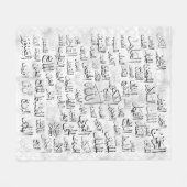 Couverture Polaire 99 Noms du Mur d'Allah Blanche Art (Devant (Horizontal))