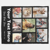 Couverture Polaire 9 Collage photo ou famille avec texte de script no (Devant (Horizontal))