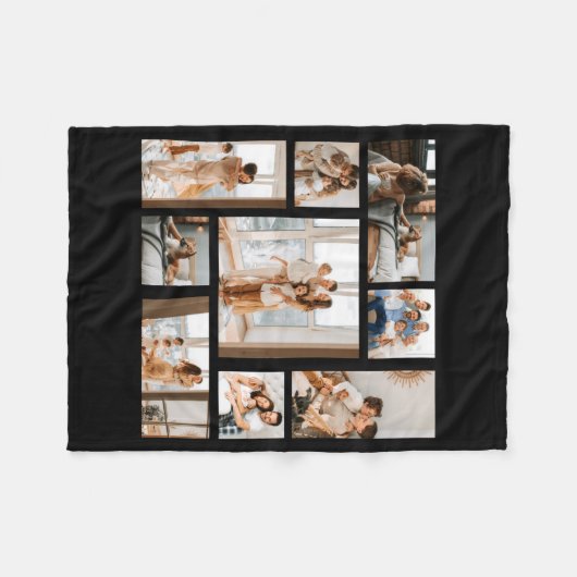 Couverture Polaire 9 Photo Collage Template (Devant (Horizontal))