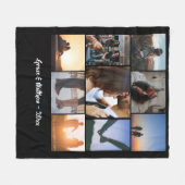 Couverture Polaire 9 photos collage personnalisé (Devant (Horizontal))