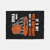 Couverture Polaire 9 Year Old Happy 9th Birthday Sketll 9th Birthday (Devant (Horizontal))