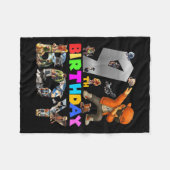 Couverture Polaire 9e anniversaire Garçon Italien Brainrot pour enfan (Devant (Horizontal))