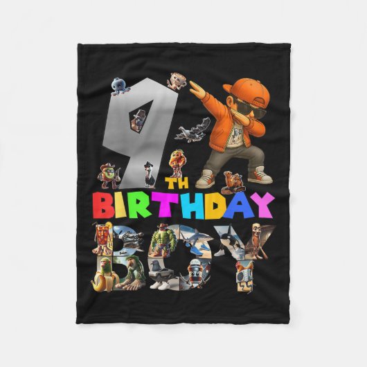 Couverture Polaire 9e anniversaire Garçon Italien Brainrot pour enfan (Devant)