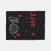 Couverture Polaire A Cat Bite Means Love, Kitty Valentines  (Devant (Horizontal))