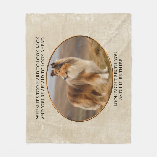 Couverture Polaire À Côté De Vous Collie (Devant)