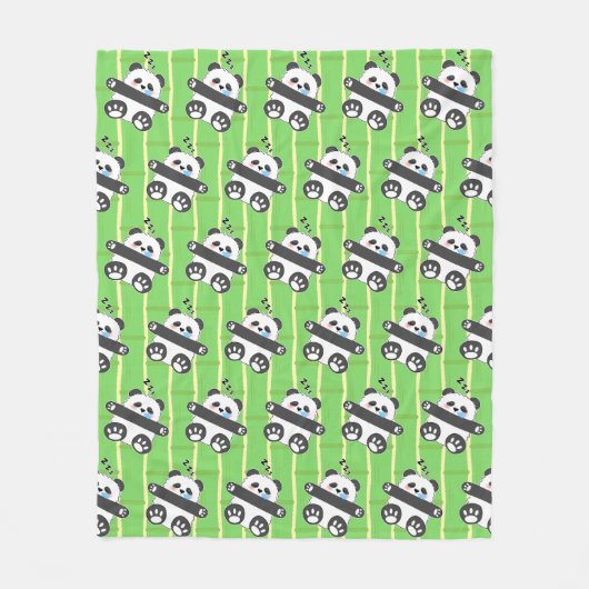 Couverture Polaire A Cute Baby Panda Sleeping Peacefully (Devant)