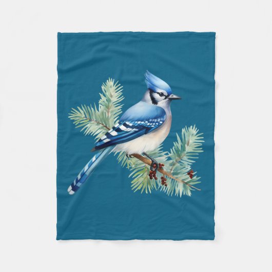 Couverture Polaire A Cute Blue Jay  (Devant)