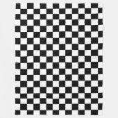 Couverture Polaire à damiers blanc et noir (Devant)