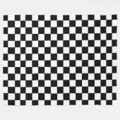 Couverture Polaire à damiers blanc et noir (Devant (Horizontal))