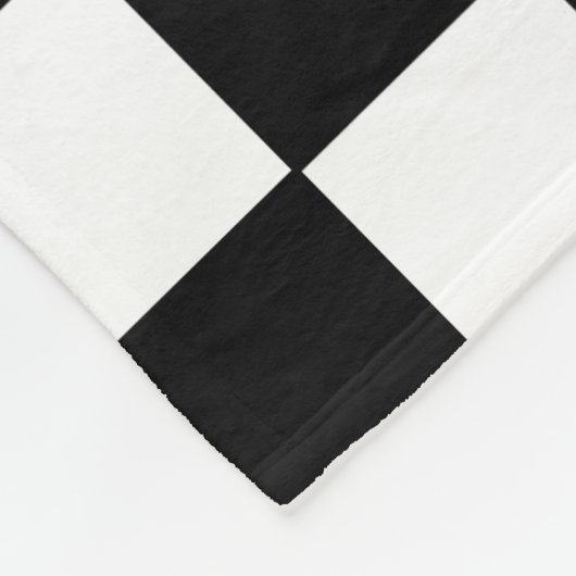 Couverture Polaire à damiers blanc et noir (Coin)
