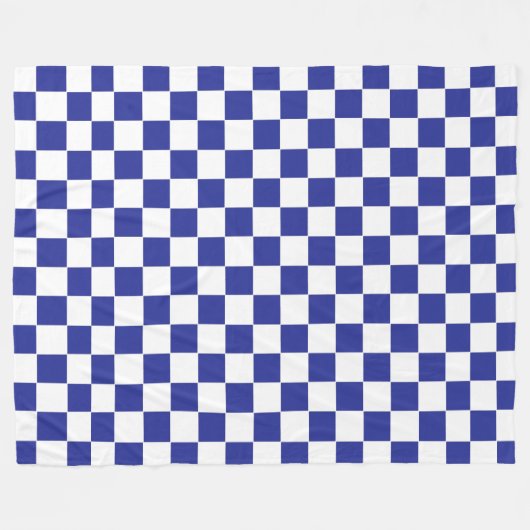 Couverture Polaire à damiers bleu et blanc (Devant (Horizontal))