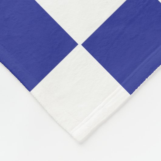 Couverture Polaire à damiers bleu et blanc (Coin)