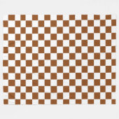 Couverture Polaire à damiers Brown et blanc (Devant (Horizontal))