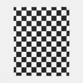 Couverture Polaire à damiers carré noir et blanc (Devant)