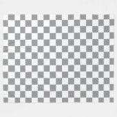 Couverture Polaire à damiers gris et blanc (Devant (Horizontal))