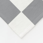 Couverture Polaire à damiers gris et blanc (Coin)