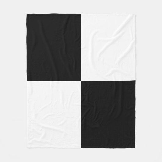Couverture Polaire À damiers noir blanc rectangles (Devant)