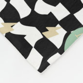 Couverture Polaire À damiers rétro et boulons d'éclairage (Coin)