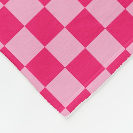 Couverture Polaire À damiers rose (Coin)