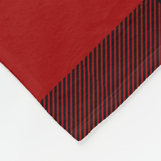 Couverture Polaire À damiers rouge et noir personnalisé (Coin)