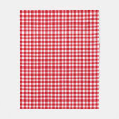 Couverture Polaire à damiers tartan plaid classique rouge blanc textu (Devant)