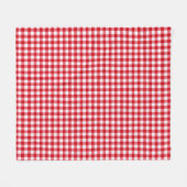 Couverture Polaire à damiers tartan plaid classique rouge blanc textu (Devant (Horizontal))