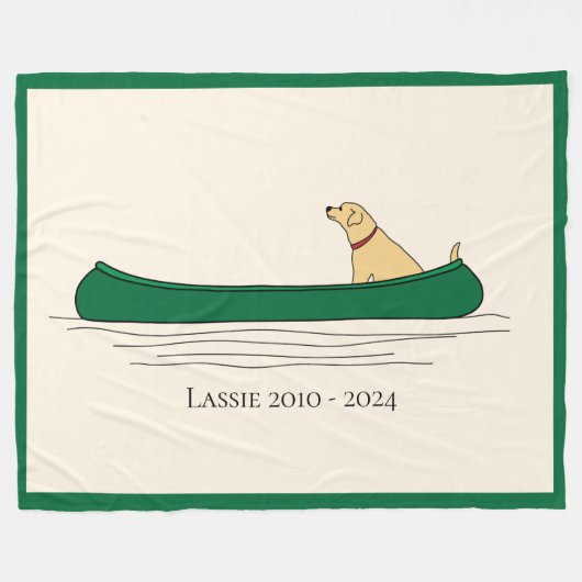 Couverture Polaire A Dog and his Canoe (Devant (Horizontal))