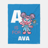 Couverture Polaire A est pour Abby Cadabby | Ajouter Votre Nom (Devant)