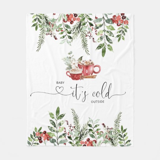 Couverture Polaire À feuillage persistant bébé confortable son froid  (Devant)