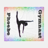 Couverture polaire à garniture arc-en-ciel pour fi (Devant (Horizontal))