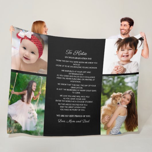 Couverture Polaire À la fille Graduation Jour 4 garde photo (En situation)