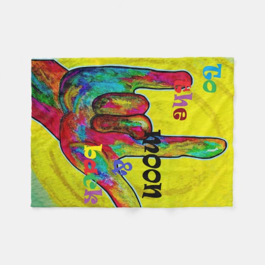 Couverture Polaire À la lune et au dos (Devant (Horizontal))