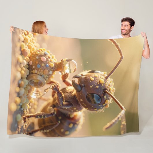 Couverture Polaire À la recherche de l'or des fleurs.4 (En situation)