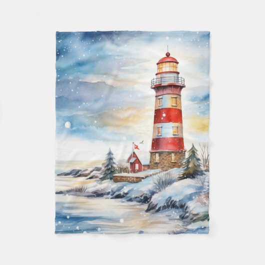 Couverture Polaire A Lighthouse in Winter (Devant)