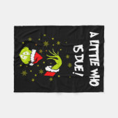 Couverture Polaire A Little Who Is Due Funny Christmas Pregnancy Anno (Devant (Horizontal))