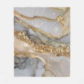 Couverture Polaire A luxurious gold and white marble background (Devant)