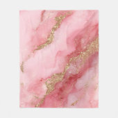 Couverture Polaire A luxurious pink marble background (Devant)