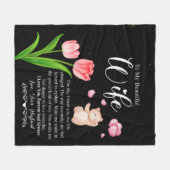 Couverture Polaire À Ma Belle Femme De Mari Flower Cadeau (Devant (Horizontal))