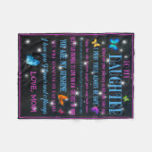 Couverture Polaire À Ma Belle Fille, Don De Maman (Devant (Horizontal))