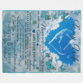 Couverture Polaire À ma femme au ciel Je t'aime (Devant (Horizontal))