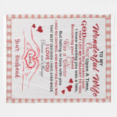 Couverture Polaire À Ma Femme Merveilleuse Je Savais Que Vous Étiez U (Devant (Horizontal))