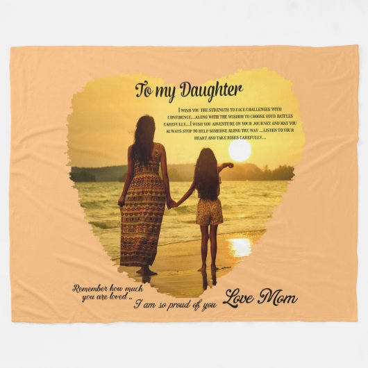 Couverture Polaire À ma fille (Devant (Horizontal))