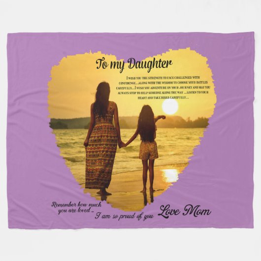 Couverture Polaire À ma fille (Devant (Horizontal))