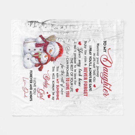 Couverture Polaire À ma fille (Devant (Horizontal))